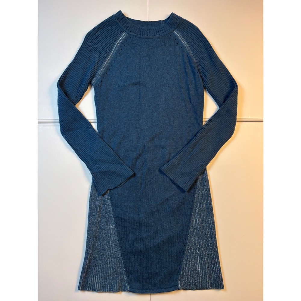 Smartwool Spruce Creek Merino Wool‎ Blend Sweater Dress Blue Size XS